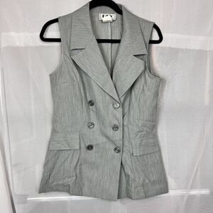Vintage 90s DBY sleeveless blazer tank MD office career wear longline
